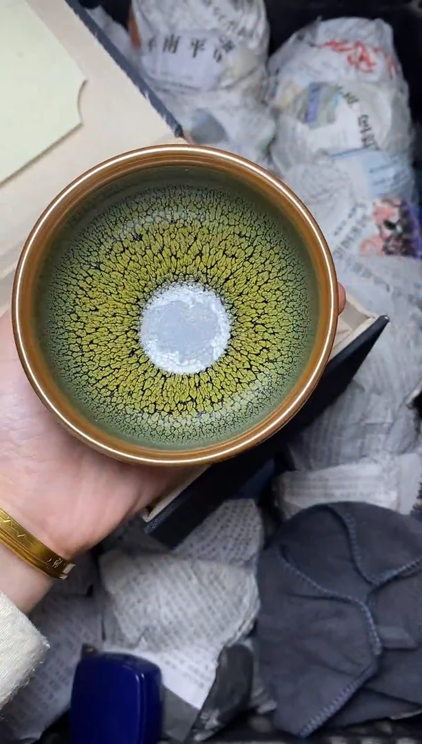 【闪购商品】茶盏绿鹧鸪 将军 盏三疯建盏茶器