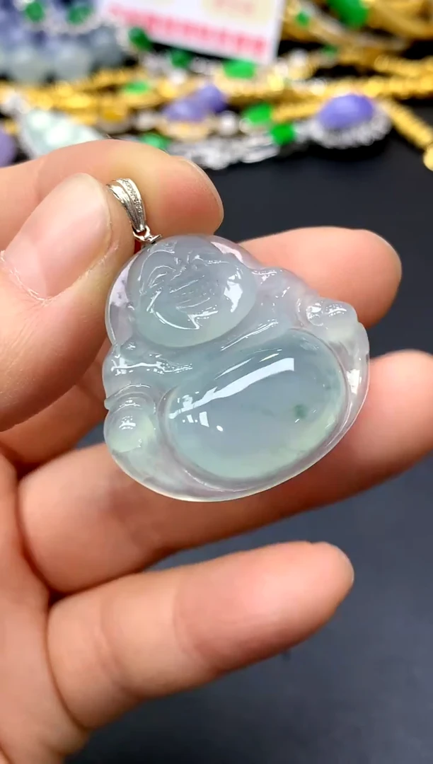 颈饰18K金镶嵌翡翠149-中国好珍宝