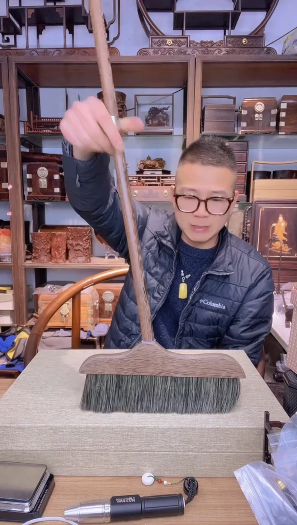 【闪购商品】乌木类书架538鸡翅木三节扫把