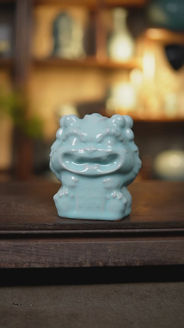 【闪购商品】杯仿古月白暴富龙瑕