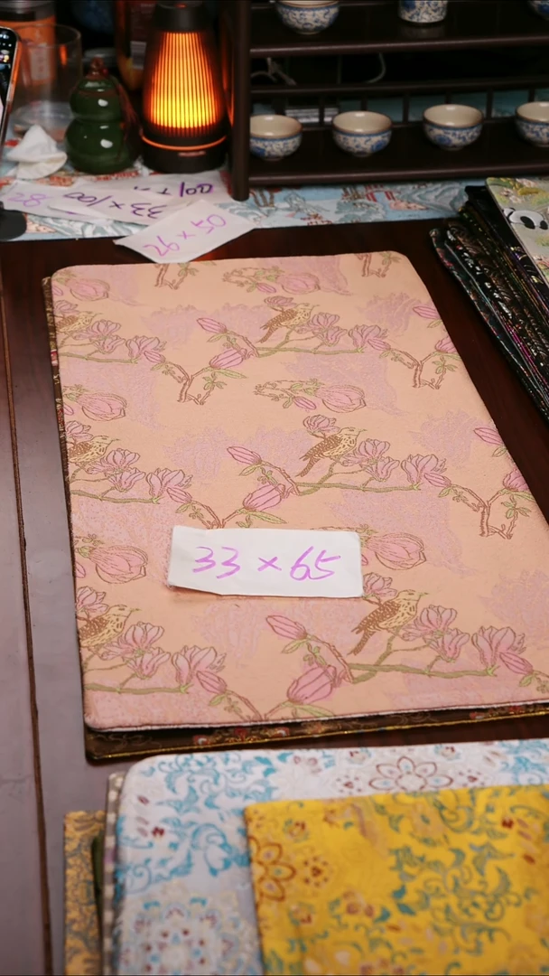 【福利玉兰鸟双面】中国风干泡织锦茶席33*65