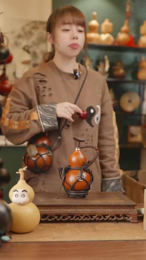 【闪购商品】147号精品天然大漆工艺防渗内胆酒葫芦~