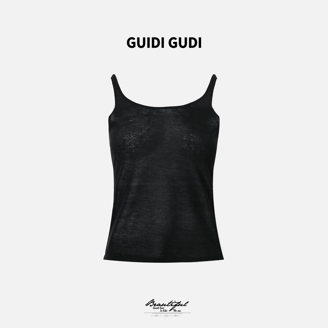 GUIDI GUDI【端起奶茶】黄加蓝时尚百搭背心