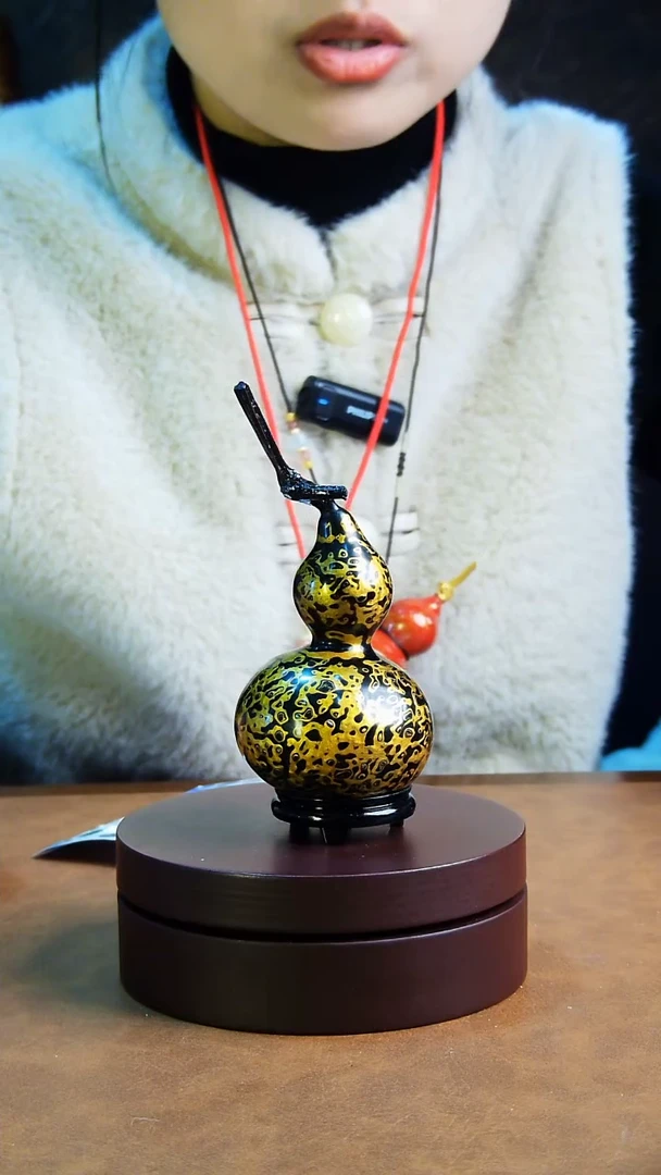 【闪购商品】43直播一物一图大漆酒葫芦送底座送挂绳