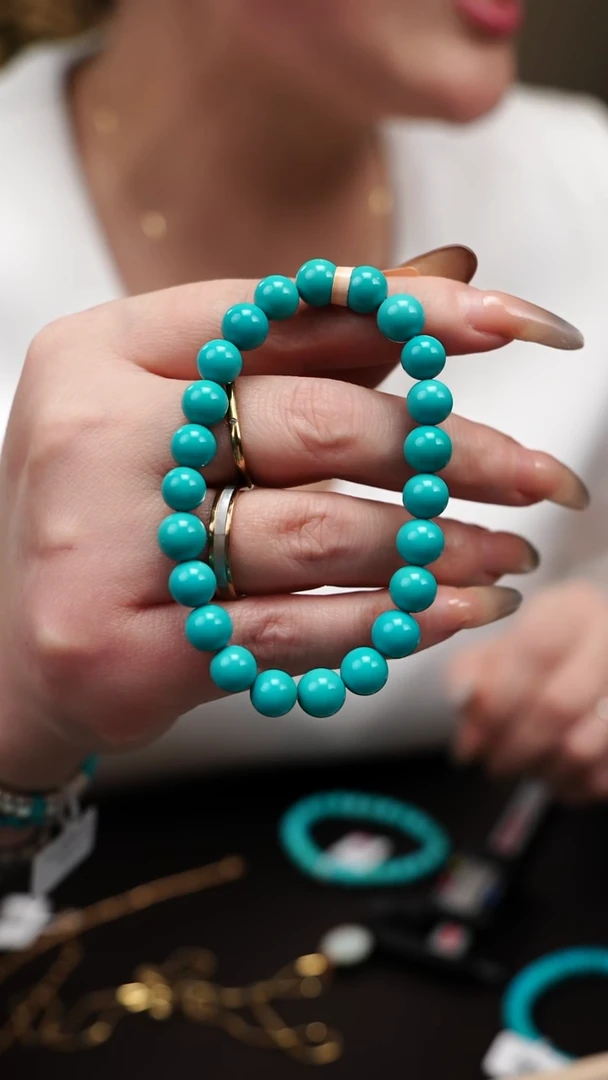 未镶嵌绿松石手串B0306