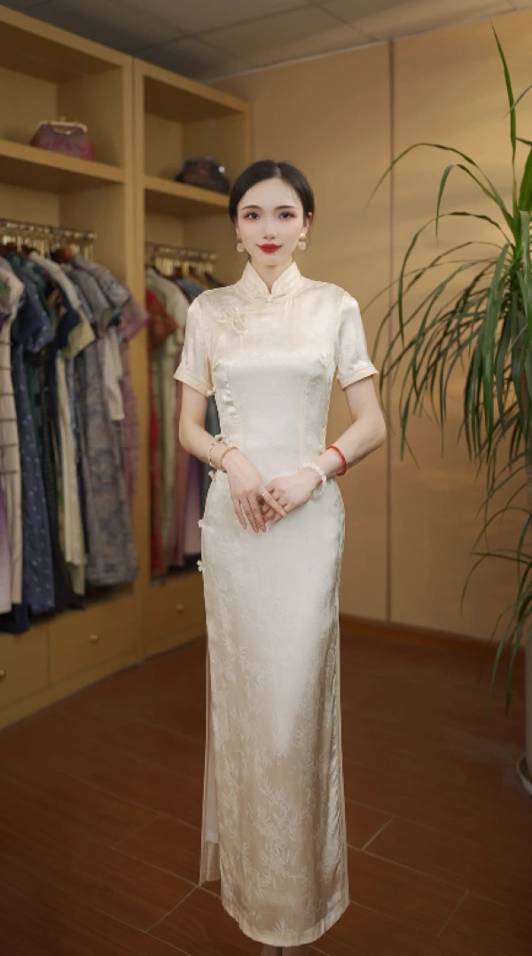 月见 日常气质文艺国风复古显瘦优雅旗袍