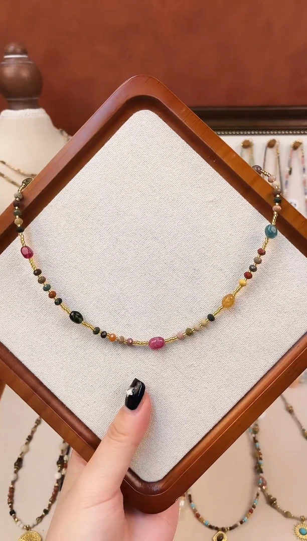 项链钛钢石英质玉1号