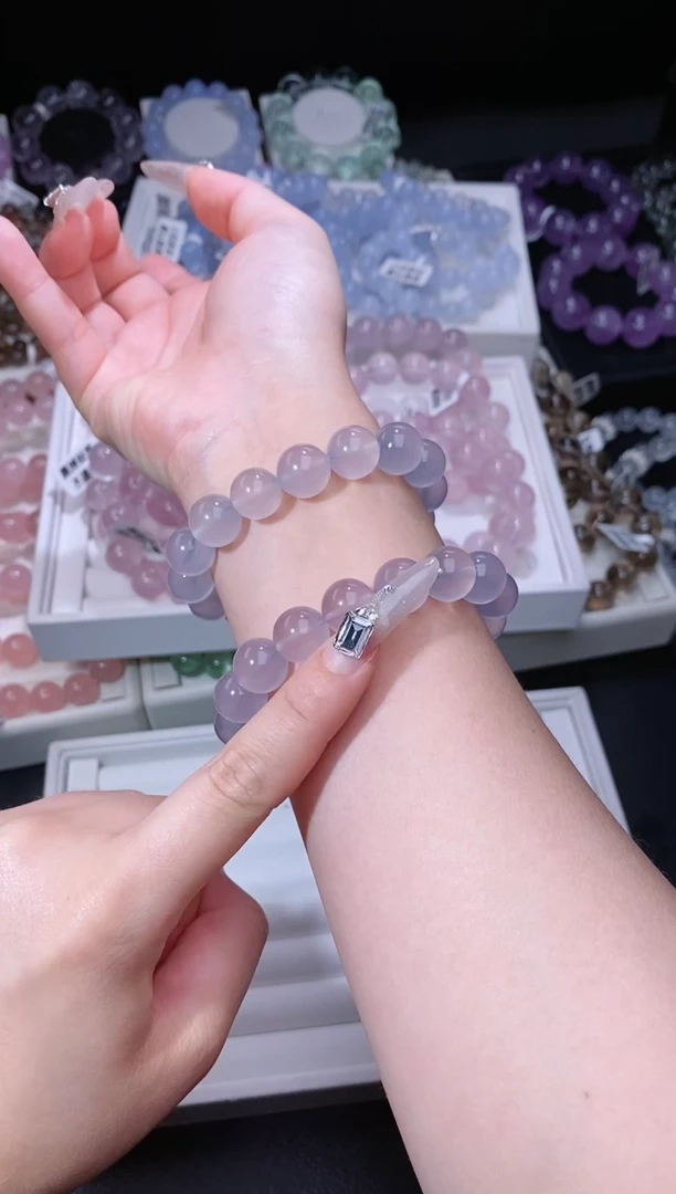 手链未镶嵌萤石327.4奶葡萄萤石手串 多样性发其一