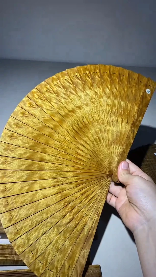 金丝楠21cm金丝楠木小叶桢楠扇532