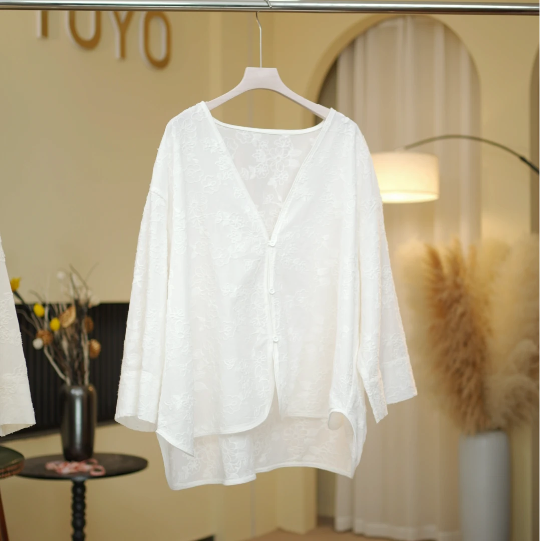 山木间原木系列重工提花小衫XHH0181