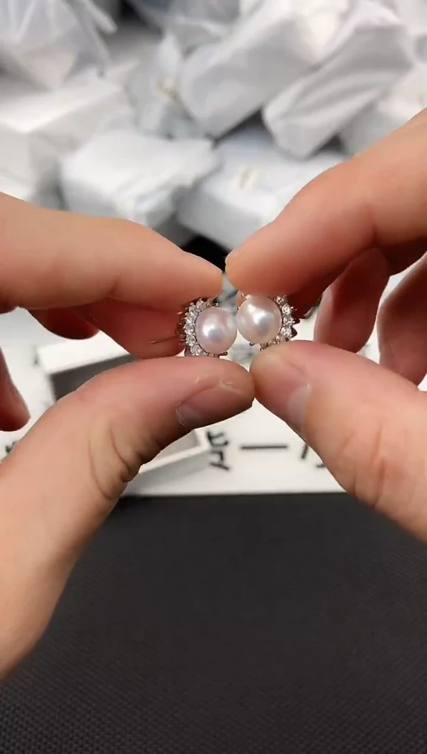 未镶嵌耳饰淡水珍珠ed1073