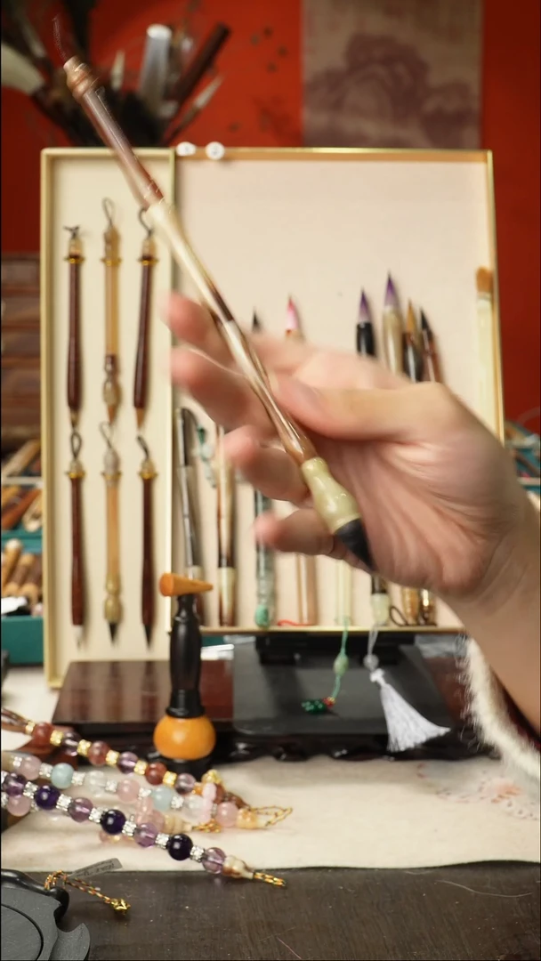 13号闪购孤品高货毛笔链接 清水试笔 蘸墨不退