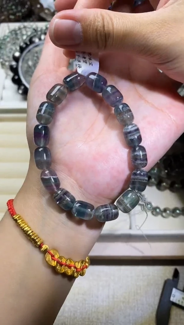 未镶嵌手串水晶萤石桶珠