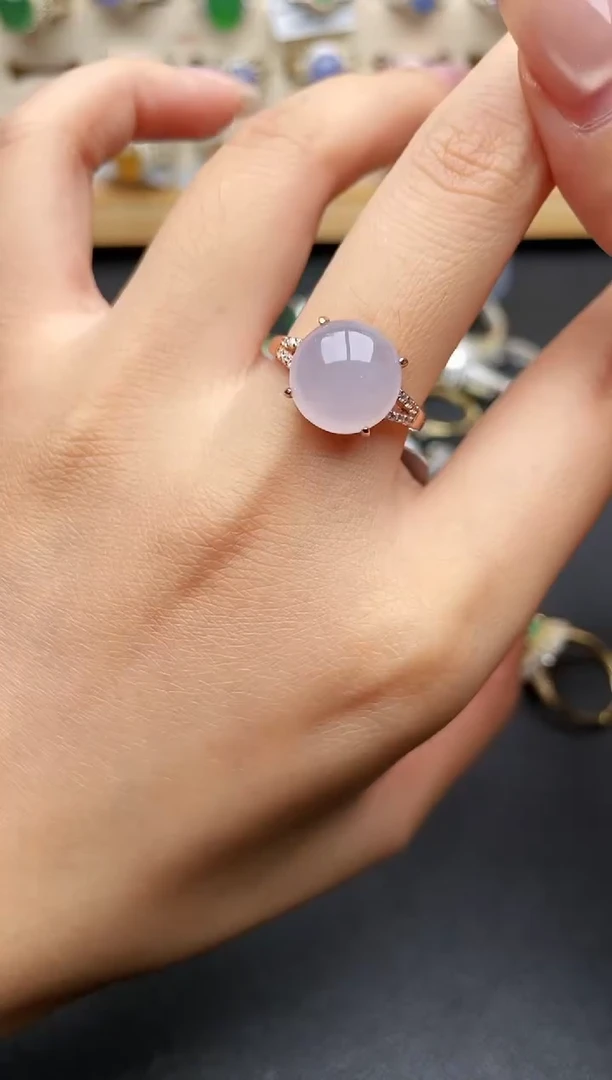 银S925镶嵌戒指翡翠魔**哥一物一证一礼盒