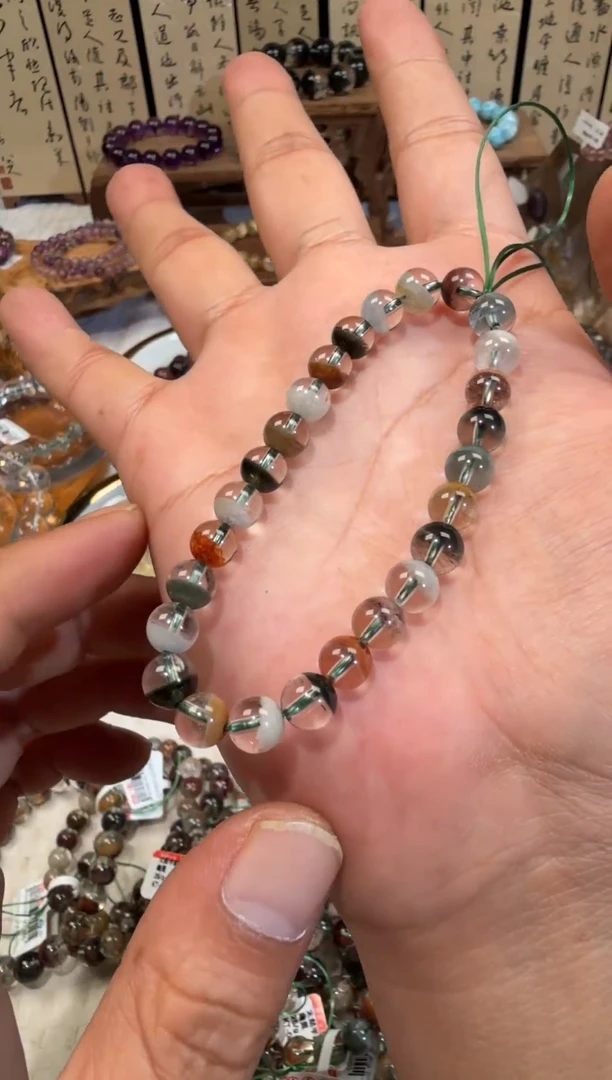 未镶嵌手链水晶SJ-395四季幽灵7m+