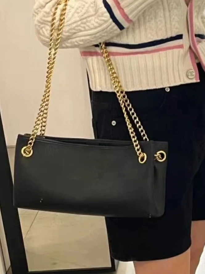 【尘间清廓】塞家报纸包单肩夏季时尚复古黑色个性单肩斜跨包