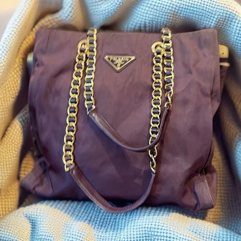 95新 Prada/普拉达 酒红色单肩包 1220 7392