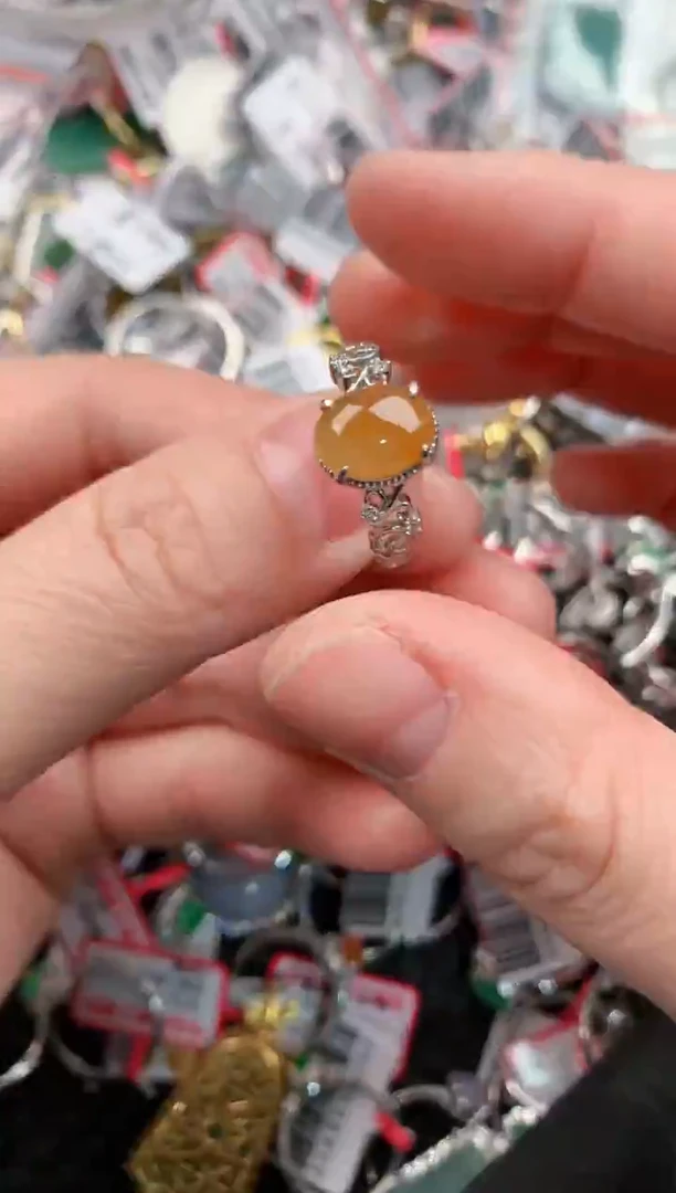 银S925镶嵌戒指翡翠222                6