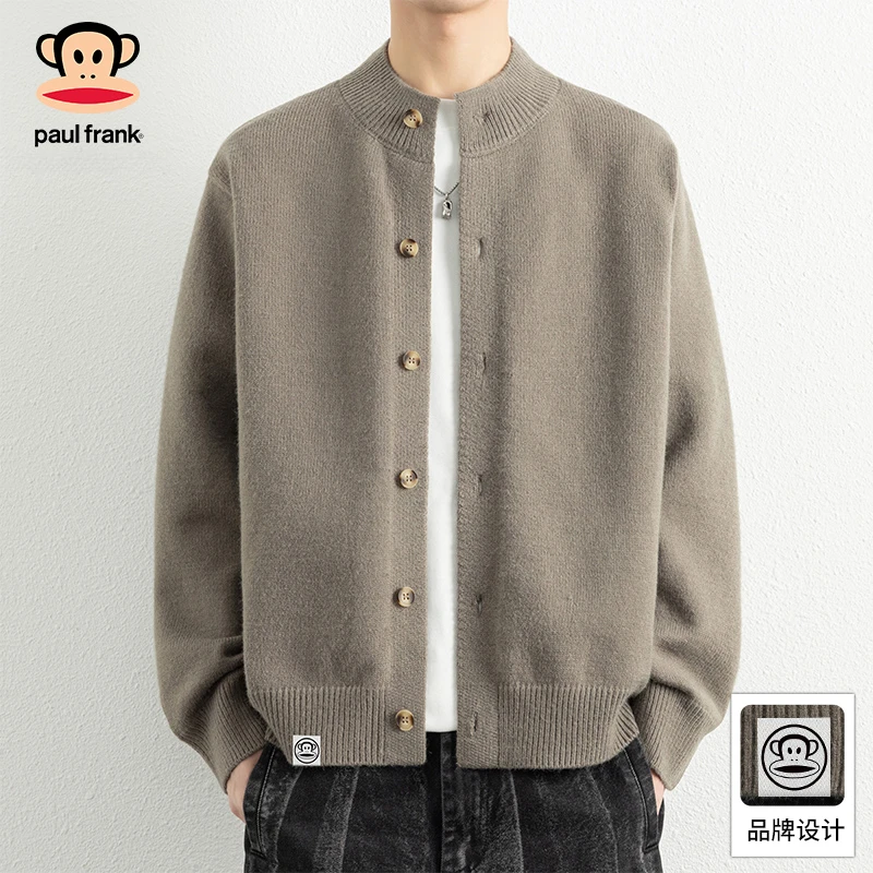 PaulFrank/大嘴猴2025新款针织开衫男秋季宽松休闲百搭毛衣外套潮