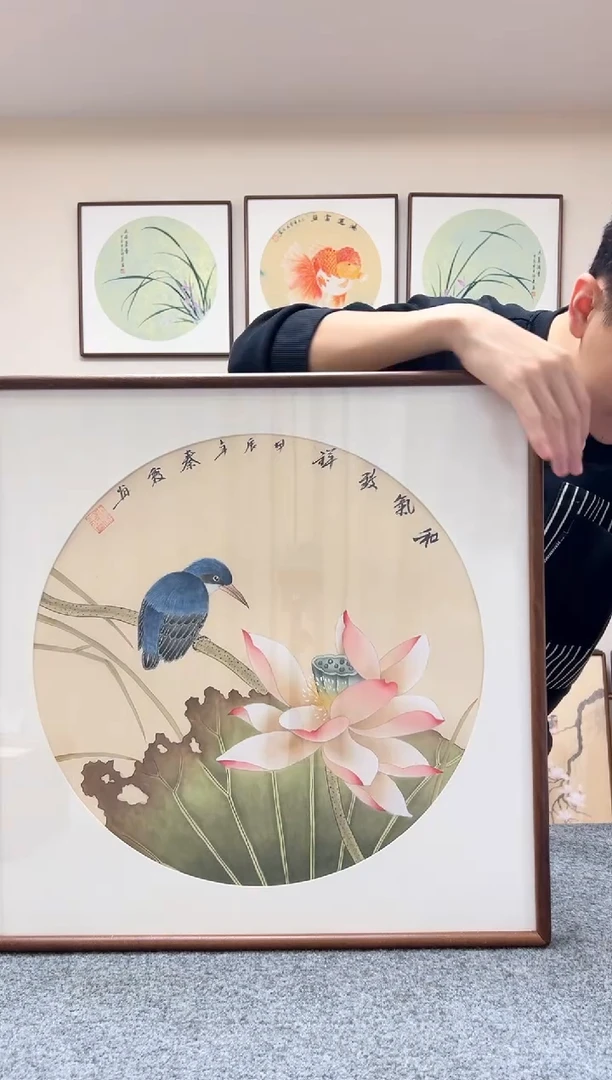 【闪购商品】书法三尺斗方工笔荷花52x52cm