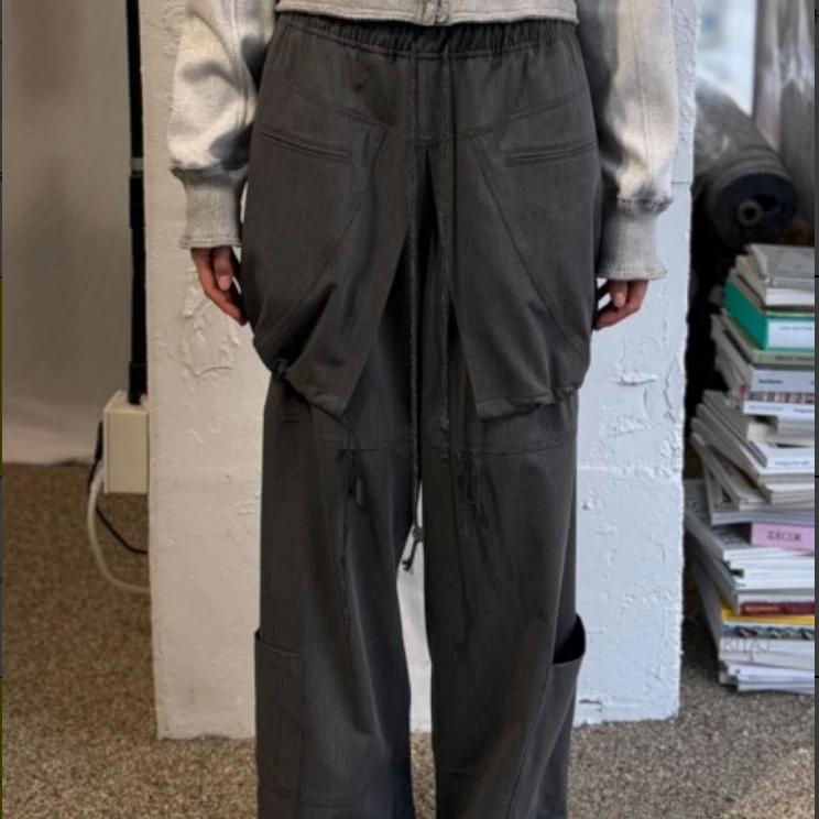 【茉舍】ODLY WORKSHOP假两件休闲裤WGTRS2507050-1598