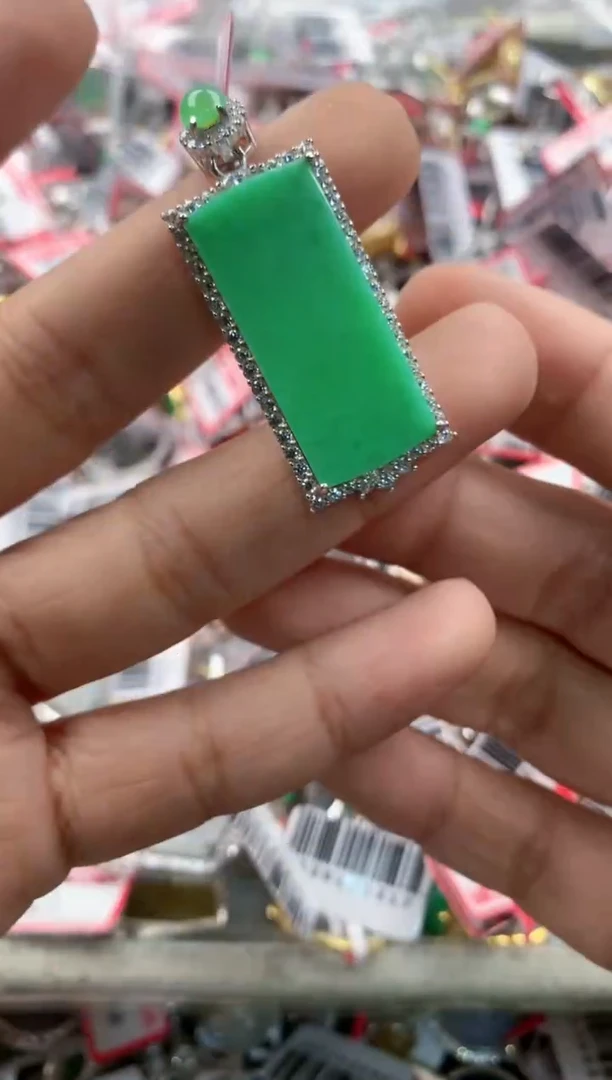 银S925镶嵌戒指翡翠888               6