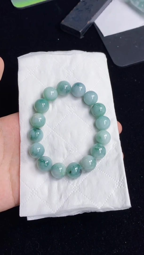 未镶嵌手串翡翠120天然缅甸A货翡翠一物一证