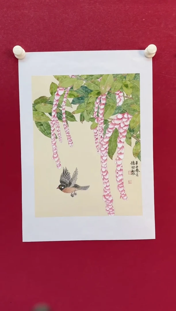 国画德功老师花鸟小品