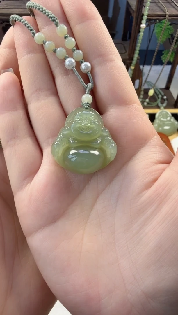 颈饰未镶嵌和田玉30mm佛公