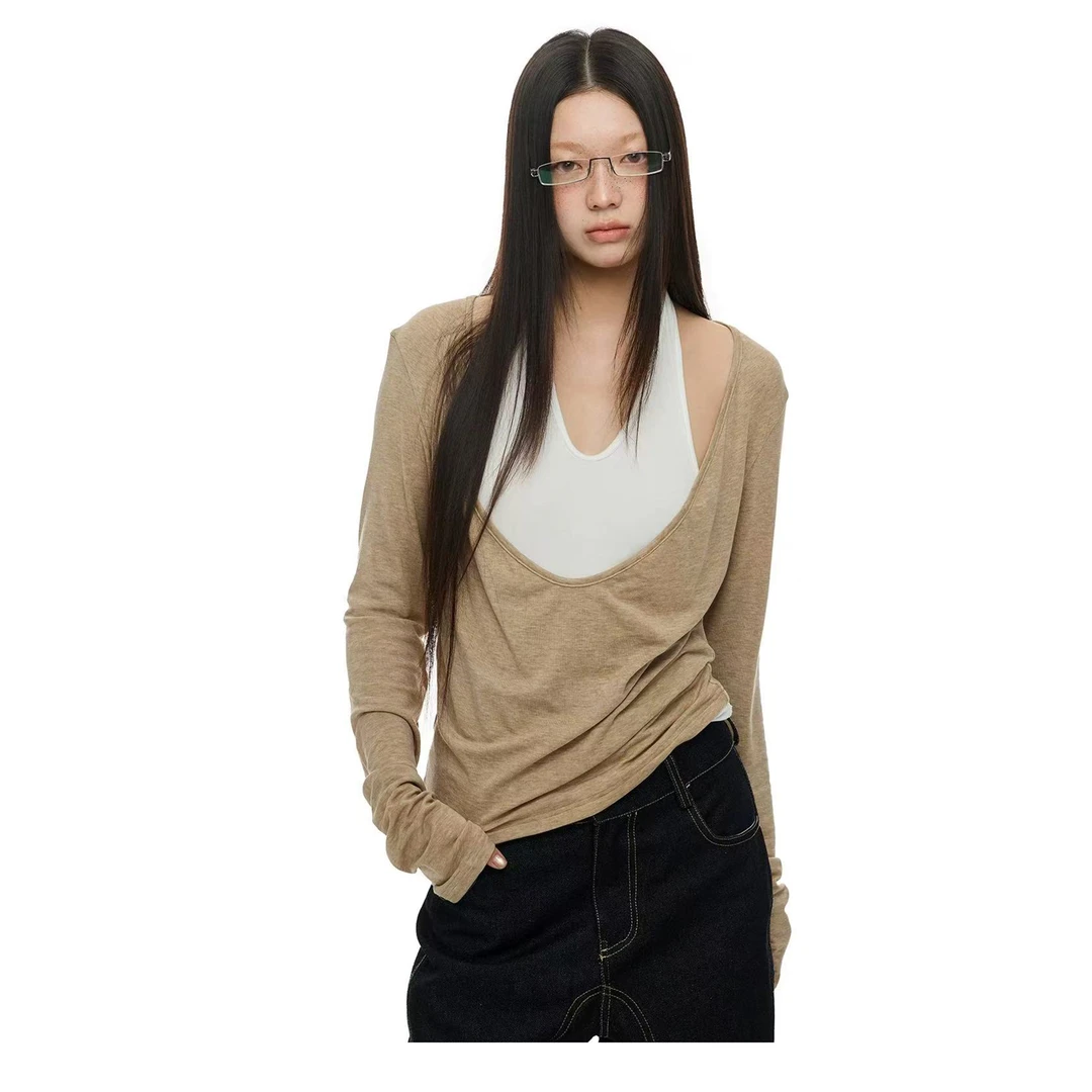 莫代尔真两件长袖Q 9450#