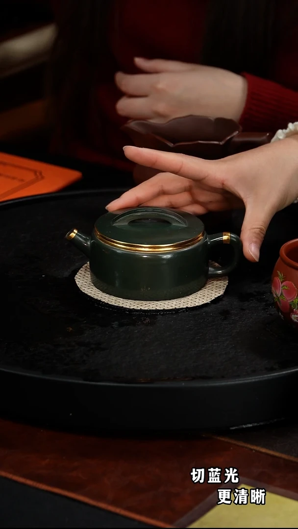 茶壶紫砂赵小俊 汉瓦56  绿泥 190毫升