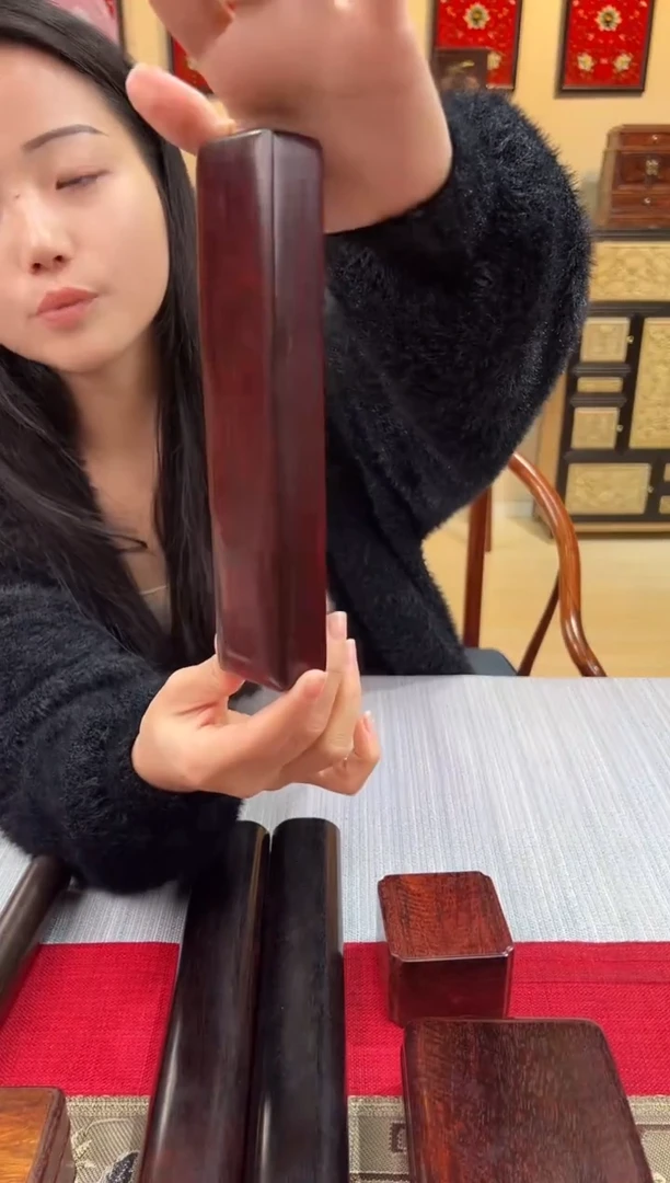 紫檀木类成套家具天地盖文盒  琴料  一木挖   一物一拍