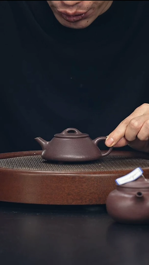 茶壶紫砂剑嘴石瓢-紫泥-全手工无添加（完美品）