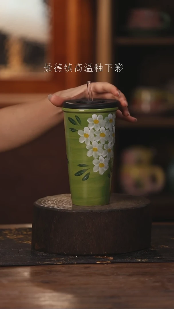 陶瓷景德镇高温釉下手绘陶瓷107