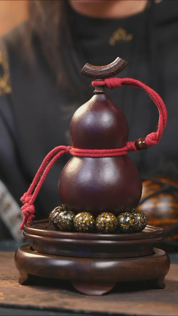 【闪购商品】YQ281大漆酒葫芦不包手串及旋转底座