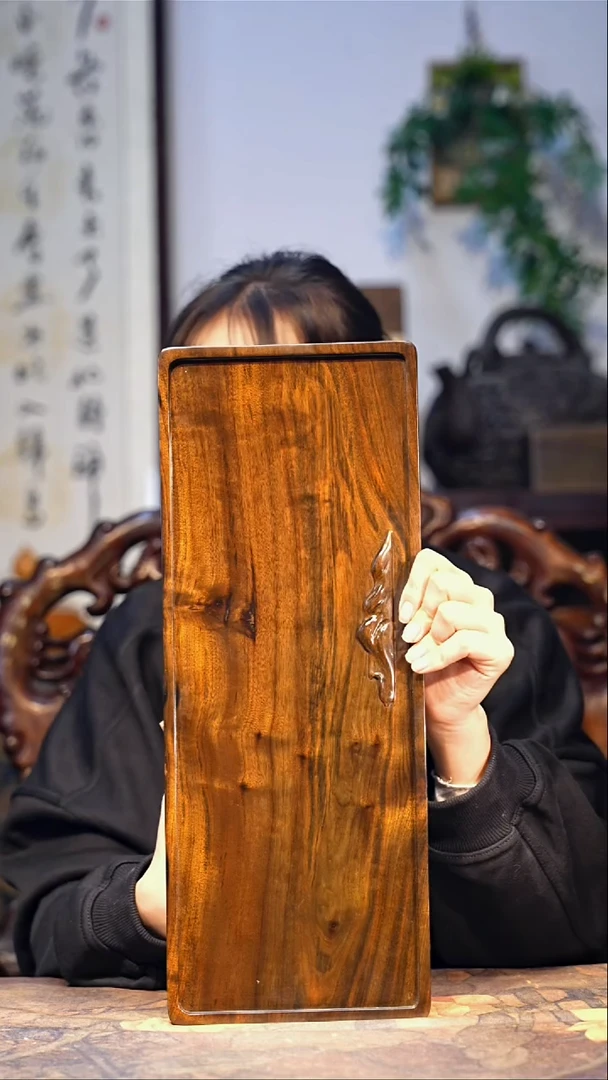 金丝楠【51】 精品简约雕刻一木整雕 纯干金丝楠茶盘