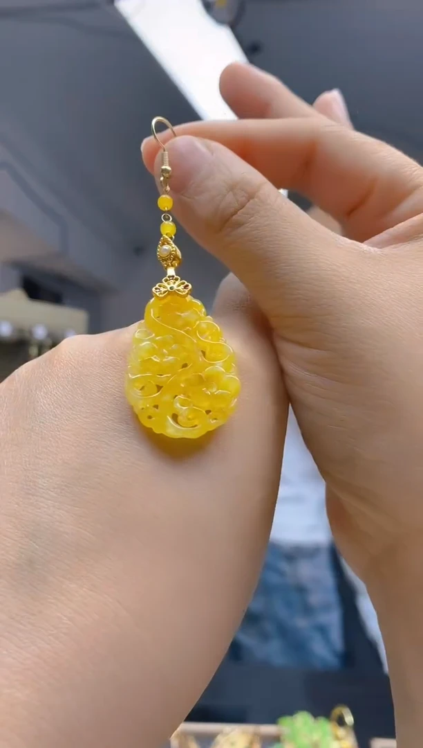 【闪购商品】翡翠耳饰合金0291翡翠耳钩一个