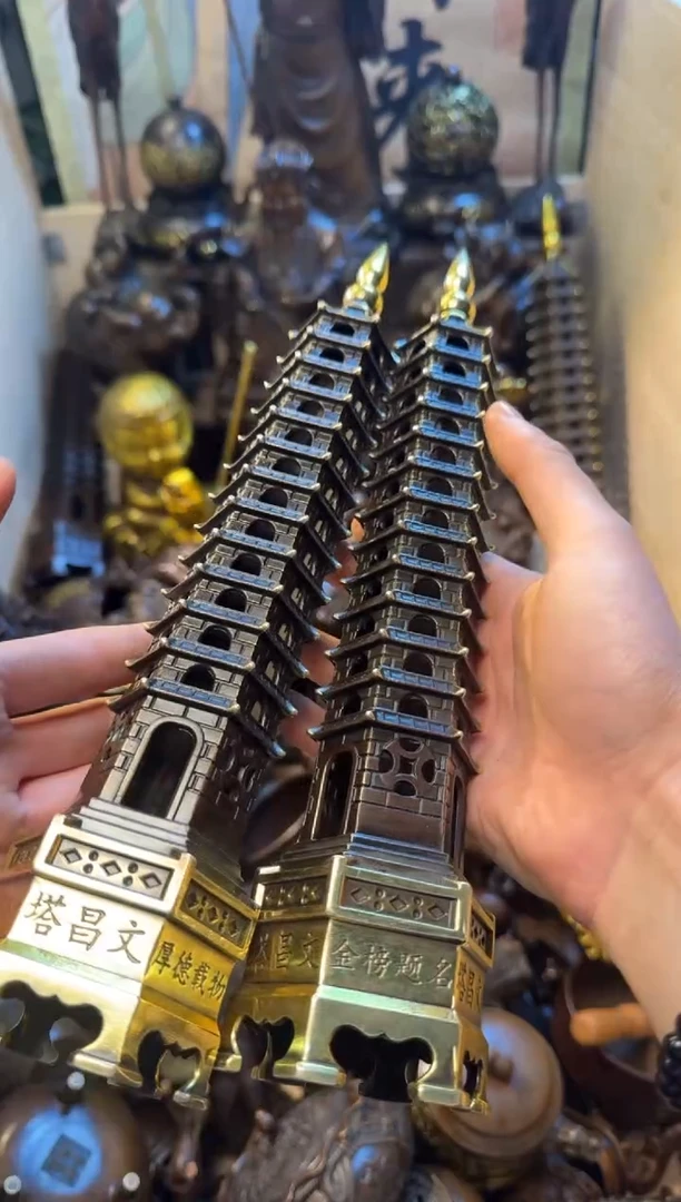 精品专属链接---【铜鎏金文昌塔/对】