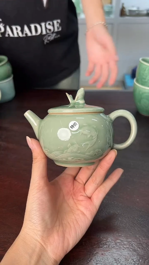 龙泉云间青瓷小米茶器
