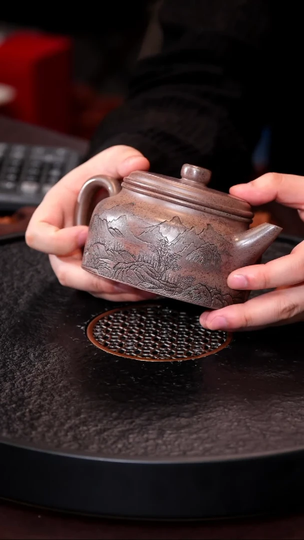 茶壶紫砂cxf 剑流德钟 曼希梨皮 400+章