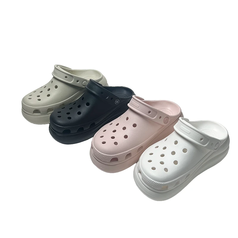 洞洞鞋泡芙厚底拖鞋女鞋包头时尚防滑洞洞鞋