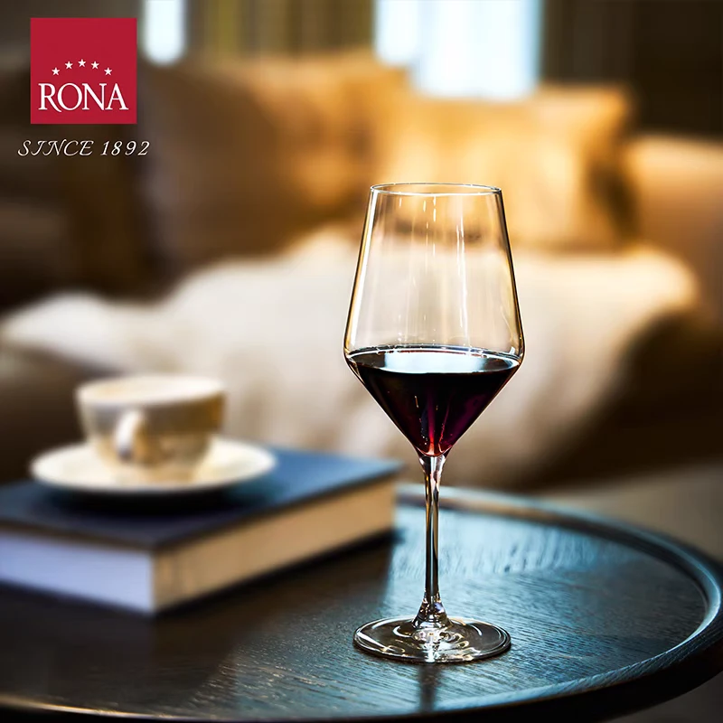 Rona高档进口水晶网红创意玻璃红酒杯高脚杯家用葡萄酒杯勃垦第杯