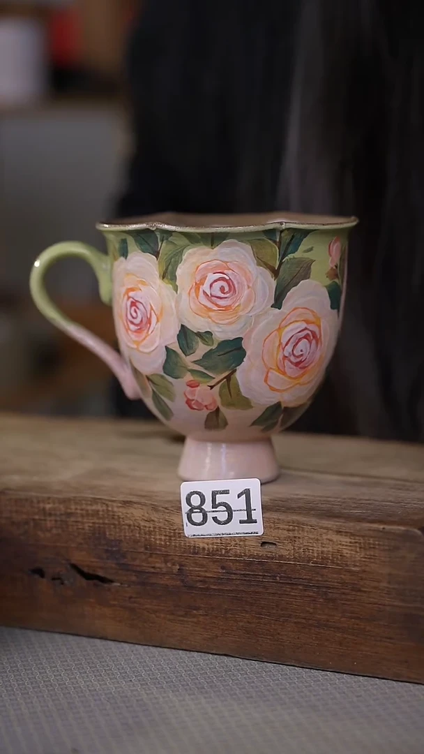 【闪购商品】瓷片油画风·彩绘·设计师石一款