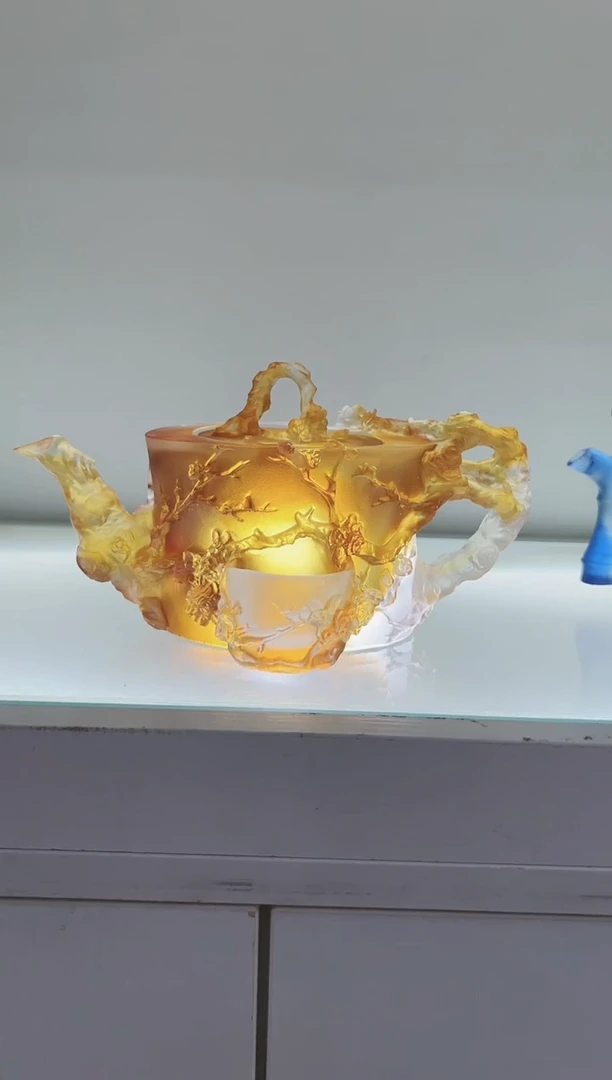 手工艺品琉璃古法琉璃君子壶