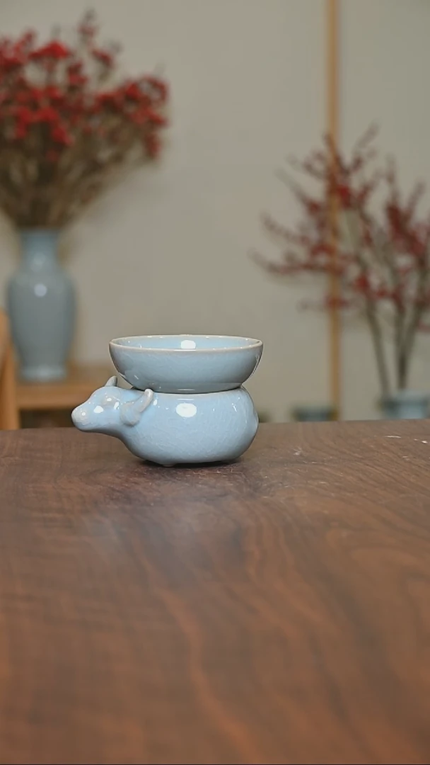 【闪购商品】其他卧牛茶漏微瑕天青釉 朱家款