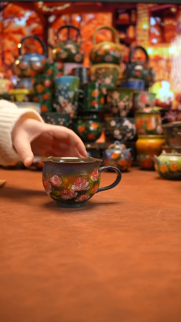 油画   釉下彩  杯子