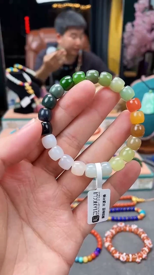 手串未镶嵌和田玉天然手工搭配手串