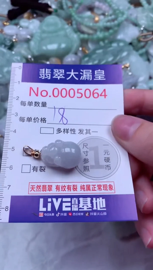 吊坠(不含链)未镶嵌翡翠5064