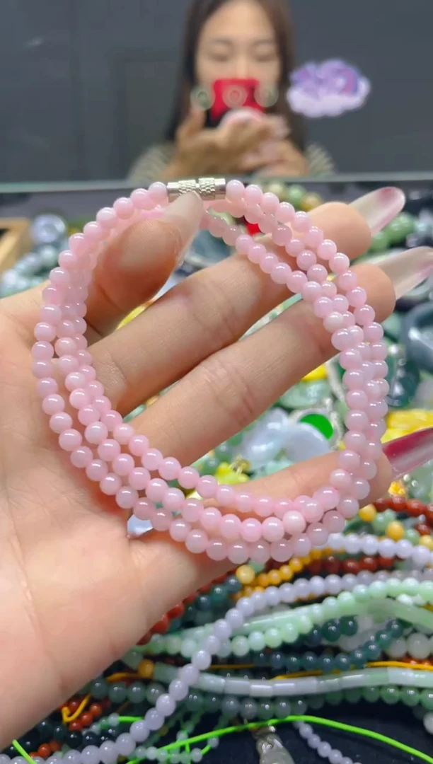 颈饰未镶嵌翡翠4MM/S/翡翠A货，一件也是批发价