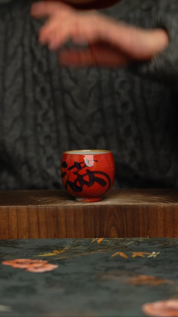 瓷片手工手绘釉下彩同款